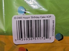Hoppin’ Birthday Cake Plastic Tablecover All Over Print, 54″ X 102″ – New/Sealed