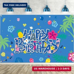 Tingjoo Happy Birthday Party Backdrop Cartoon Photo Background 4 x 6 FT Cute Haw