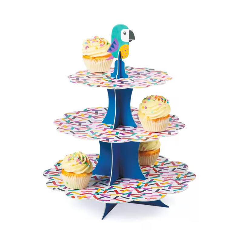 Tropical Toucan Cupcake Stand Dessert Display Party Decor Free Ship US