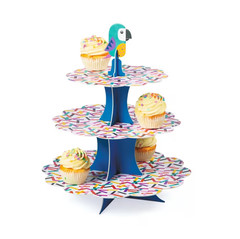 Tropical Toucan Cupcake Stand Dessert Display Party Decor Free Ship US