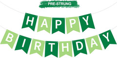 Happy Birthday Banner Pre-Strung Birthday Decorations Birthday Party Backdrop Si
