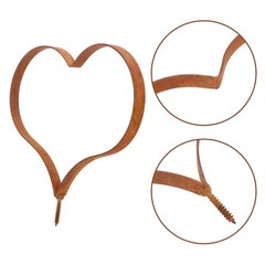 Metal Heart Insert Shaped Outdoor Decor Valentine’s Day Yard Signs Stake
