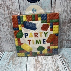 194 Pc.Building Block Table Ware And Backdrop.NIB.Ships Within 24 Hours.Vibrant