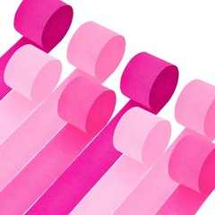 8 Rolls Pink Crepe Paper Streamers For Bachelorette Baby Shower 656 FT