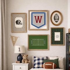 Boys Room Decor Name Pennant Flag, Personalized Baby Gifts，Vintage Baby Boy N…