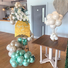 Double Pearl Teal Blue Stuffed Balloons Different Sizes 116Pcs 5/10/12/18 Inch T
