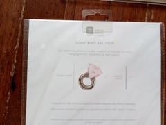 6 Balloon Set including Diamond Ring Foil, Future Mrs Balloons, YAY, Pink heart