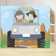 Travel Banner Backdrop Background Party Bon Voyage Adventure Awaits Theme Decor