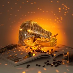 Disco Ball Pear Wedding Decor – Silver Pear-Shaped Centerpiece