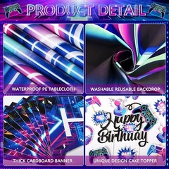 Gamer Birthday Party Decorations for Boys – 103 PCS Video Game Birthday 01