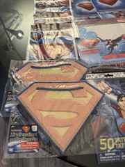 220 Pcs Superman Birthday Party Supplies Decoration Plates Napkins Table Cover
