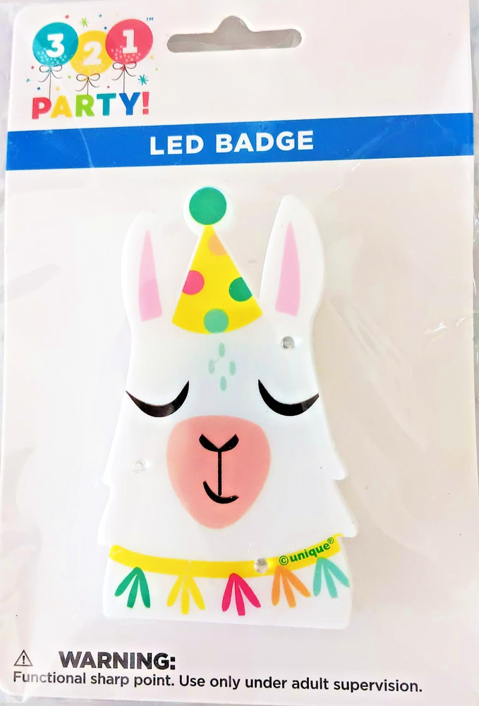NEW IN PACKAGE 321 PARTY LED BADGE