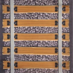 Beistle Novelty Printed Polyester Fabric Railroad Track Aisle Runner