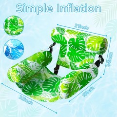 FindUWill Pool Floats Chairs Adult 2 Pack, Inflatable Floating Lounge Chairs
