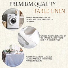 60×102 Table Cloth – 6 Pack Rectangular White Washable Stain and Wrinkle Resi…