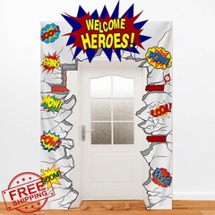 Preboun Hero Party Banner Red Blue