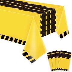 4 Pack Dump Truck Construction Tablecloths – 51×86 Inch for Vibrant Parties