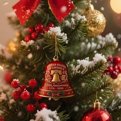 Celebrate 250th Anniversary with 2 Pack of Patriotic Acrylic Bell Ornaments