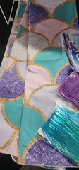 Mermaid Party Decorations With 8×5 Cloth Backdrop. Under the Sea Party