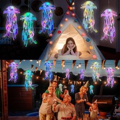 Jellyfish Decor – 10 Pcs Light Up Jellyfish Lanterns, Hanging Jelly Multicolor