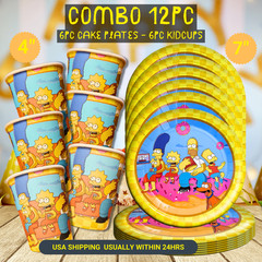 SIMPSONS GIFT BOX CAKE TOPPER CUPCAKE BALLOON BANNER SUPPLIES DECORATIONS