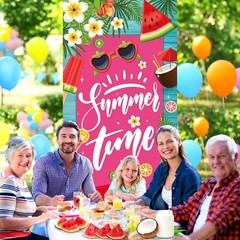 Summer Time Decorations Watermelon Ice Cream Door Cover Banner Gift 6×2.9ft