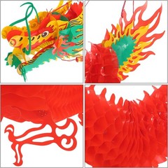 Festive 6.6 Feet Hanging 3D Chinese Dragon for Spring Festival Celebrations
