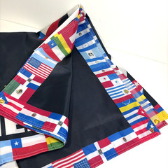 Hispanic Heritage Month Flag Banner Backdrop 71 X 43” Tree with flags & Border