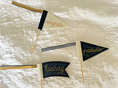 My Mind’s Eye Graduation Mini Felt Pennants Decoration Decor Cake (3 count)