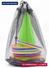OBTANIM 26 Pcs Plastic Colorful Cones Ring Toss Combo Set Outdoor Carnival Games