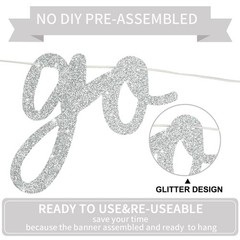 BEISHIDA Go Shawty It’s Your Birthday Banner NO DIY Hip Hop Theme Silver