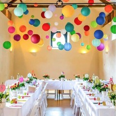 8/12/16Inch Multicolor Round Paper Lantern Chinese Lanterns Ball Wedding Party