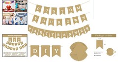 Customizable Beige Swallowtail Flags – 24 DIY Banners for Every Celebration