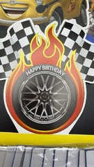 7Pcs Colorful Birthday Themed Honeycomb Centerpieces Happy Table Decor Cars NEW