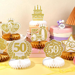 10 Pcs 50Th Anniversary Decorations, 50Th Wedding Anniversary Decorations 50Th A