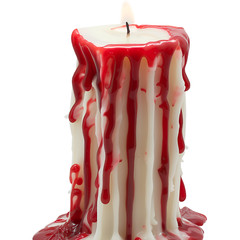 SP13188 Spooky Melted Red White Wax Candle Halloween Cardboard Cutout Standee St