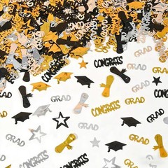 15g Gold Silver Black Graduation Confetti Table Centerpiece Class Of 2026