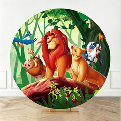 Round Backdrop Cover Lion King Simba Photography Birthday Party Background Prop