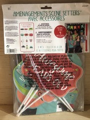 Four Piece With 12 Photo Props Party Scene Setters