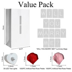 Will You Marry Me Light Up Letters Luminary Bags, Marry Me Sign Banner, Roman…