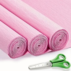 Pink Heavy Duty Crepe Paper 3 Rolls 17 Inch x 98 Inch Flower Making Craft DIY
