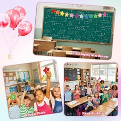 Paper Star Confetti Cutouts 3.5 Inch Classroom Bulletin Board Decor 120 PCS