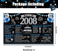 18Th Birthday Decorations for Boys, Blue & Black Happy 18Th Birthday Decorations