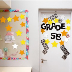 100 PCS Star Shaped Paper Cutout Craft Kit DIY Card Bulletin Board Decor White