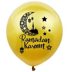 Modefa Islamic Holiday Decor | Ramadan Kareem Balloons | 10 Pack – Gold
