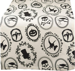 Halloween Party Tabletop Decor, Reusable & Machine Washable Cotton Fabric, Table