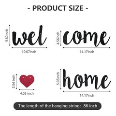 Welcome Home Glitter Banner Hanging Decoration Welcome Sign Home Decor