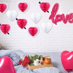 KatchOn, Hanging Hearts Decorations – Pack of 9 | Valentines Day Decorations …
