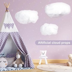 Artificial Cloud Props, Imitation 3D Cloud Hanging Decorations, Cloud Shape Room