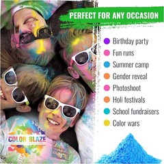Color Blaze – 50lbs Blue Color Powder – Holi Fun Runs Festivals Color War Party